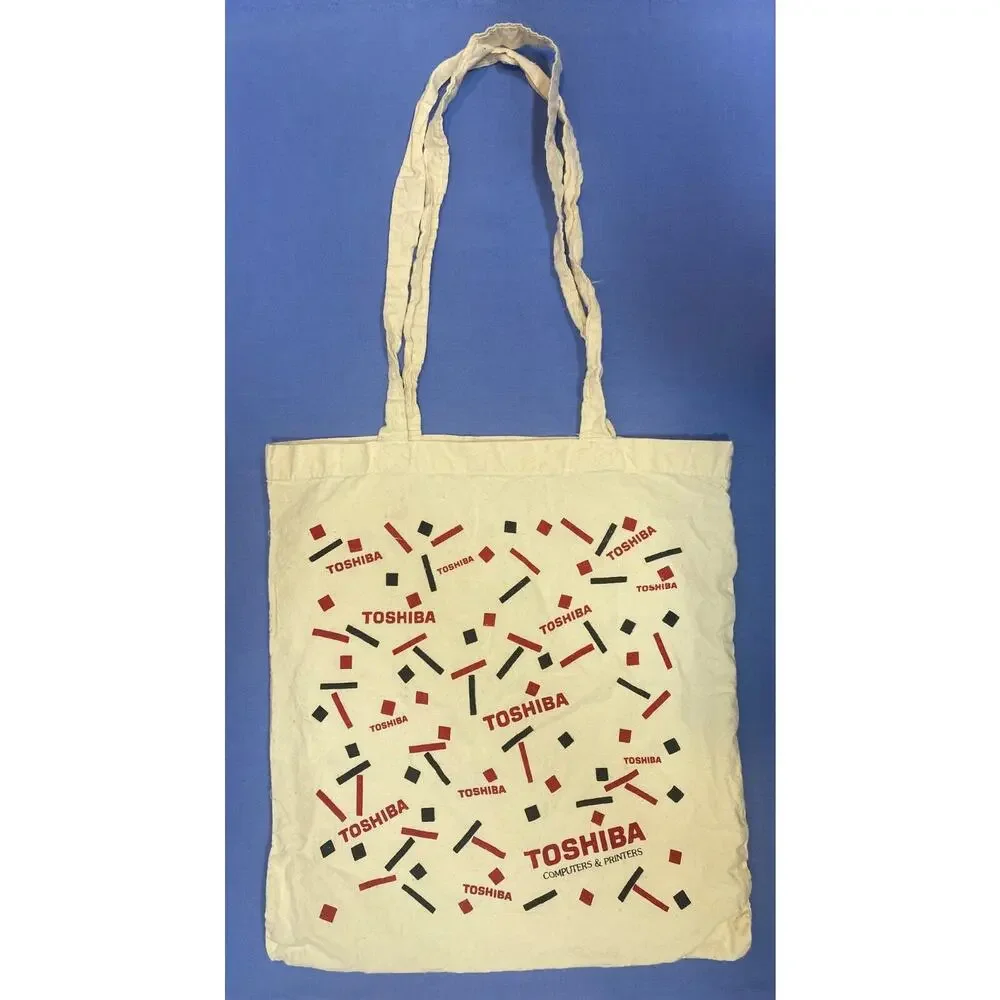 Vintage Toshiba Computers and Printers Graphic Totebag